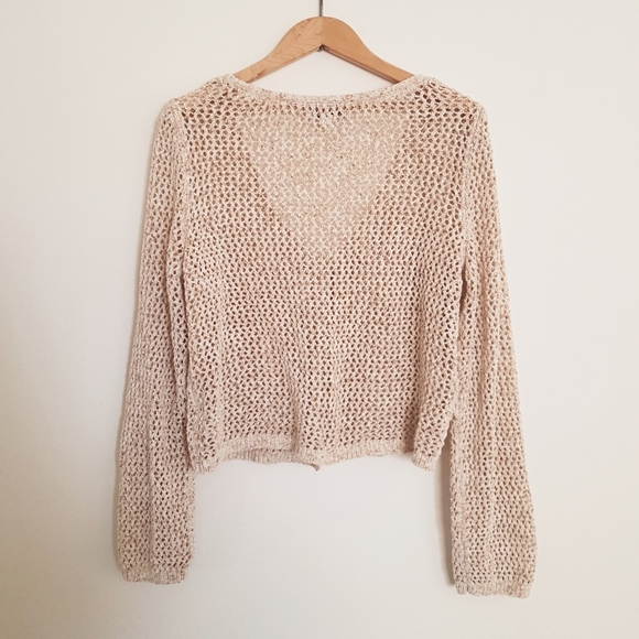 American Eagle Chenille Tie Front Cardigan - Picture 3 of 4